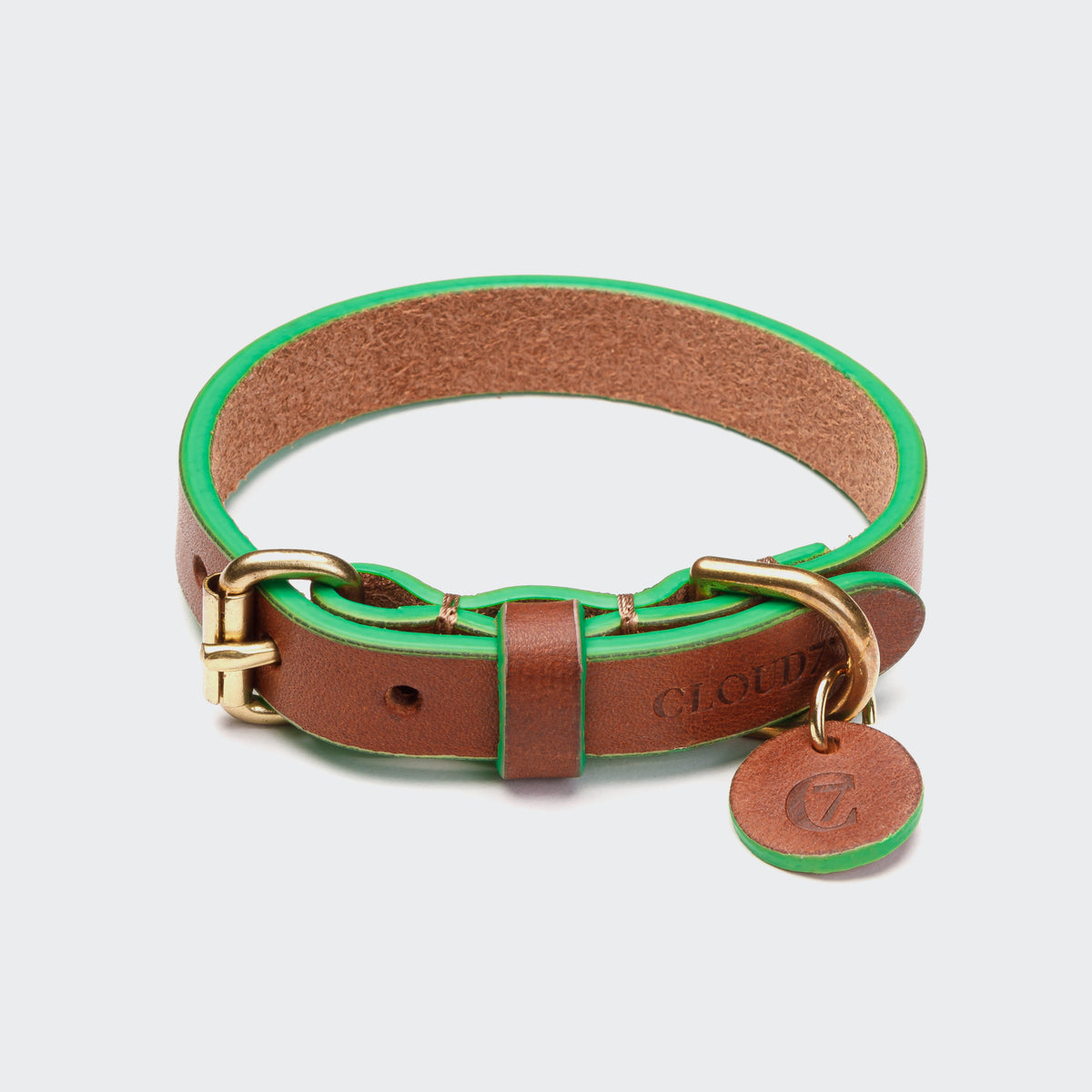 Dog Collar Prince Park Cognac/Green product image