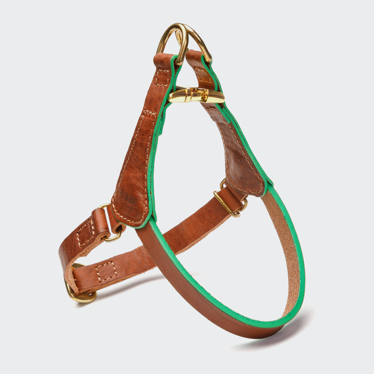 Dog Harness Prince Park Cognac/Green product image