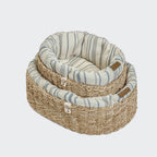 Dog Basket Lazy Linen Stripes Natural/Blue product image