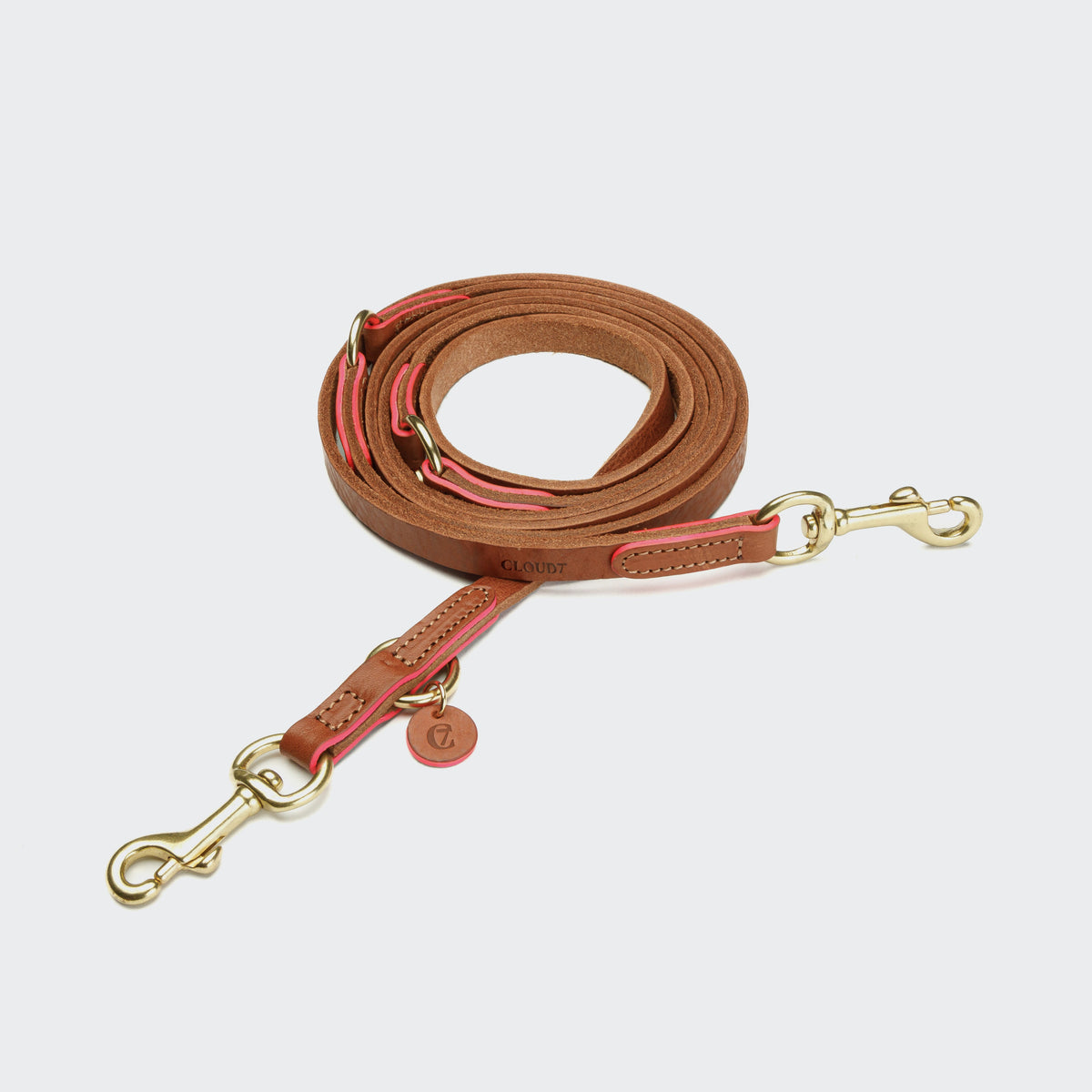 Dog Leash Prince Park Cognac/Pink product image