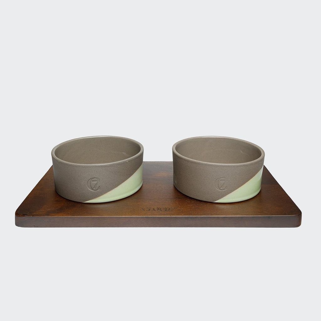 Wooden Feeding Station Set Mauro Mud-Ginger product image