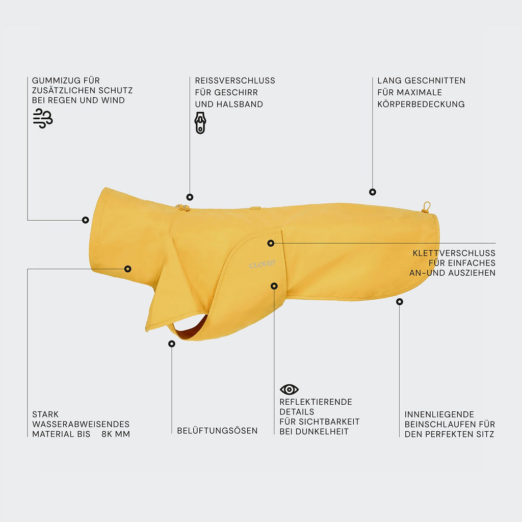 Dog Raincoat Helgoland Yellow product image