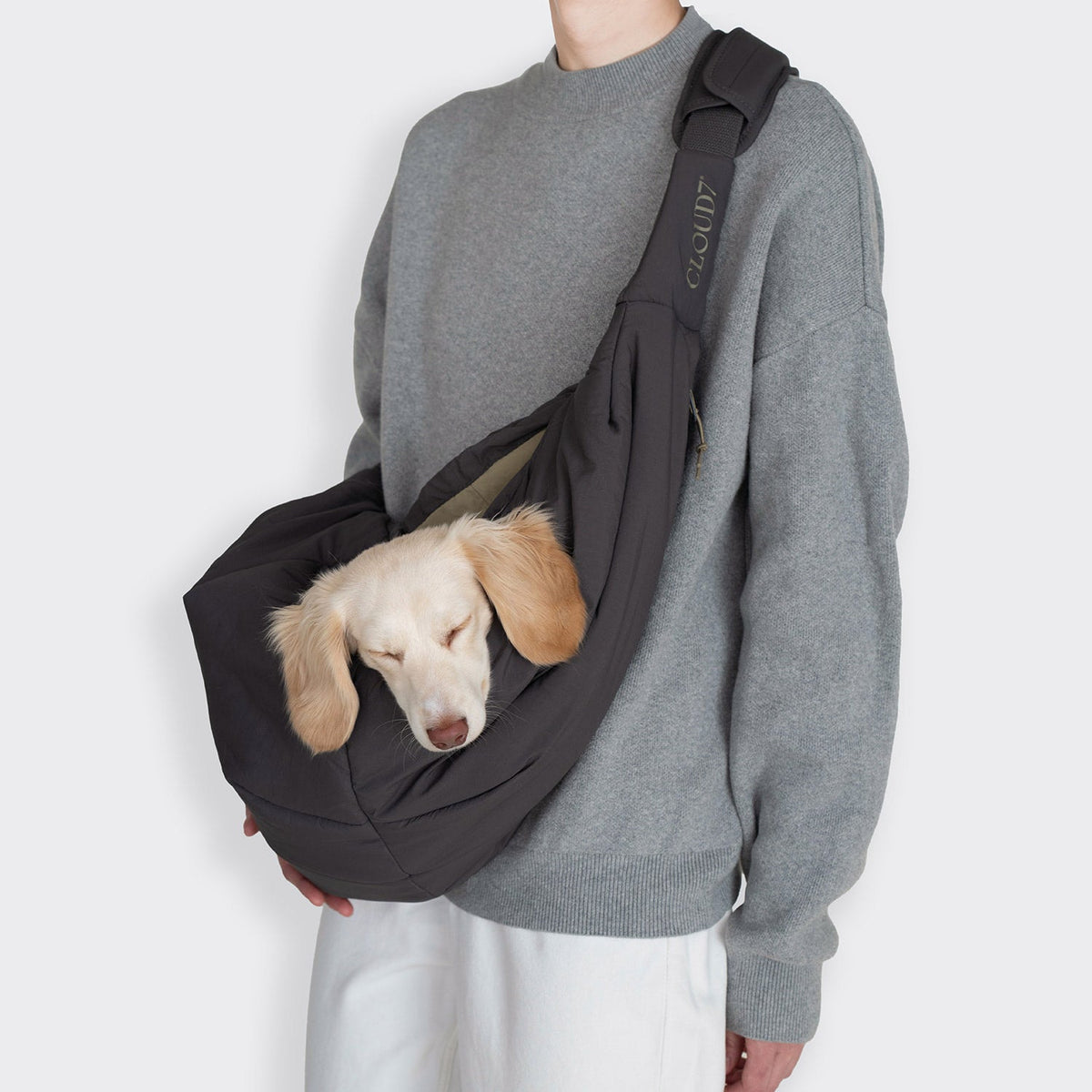 Dog Sling Bag LTTL PufferDark Grey/Khaki product image