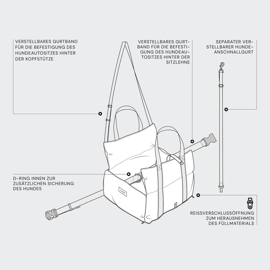 Portable Dog Car Seat Getaway Light Graphite product image