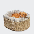 Dog Basket Lazy Linen Stripes Natural/Blue product image