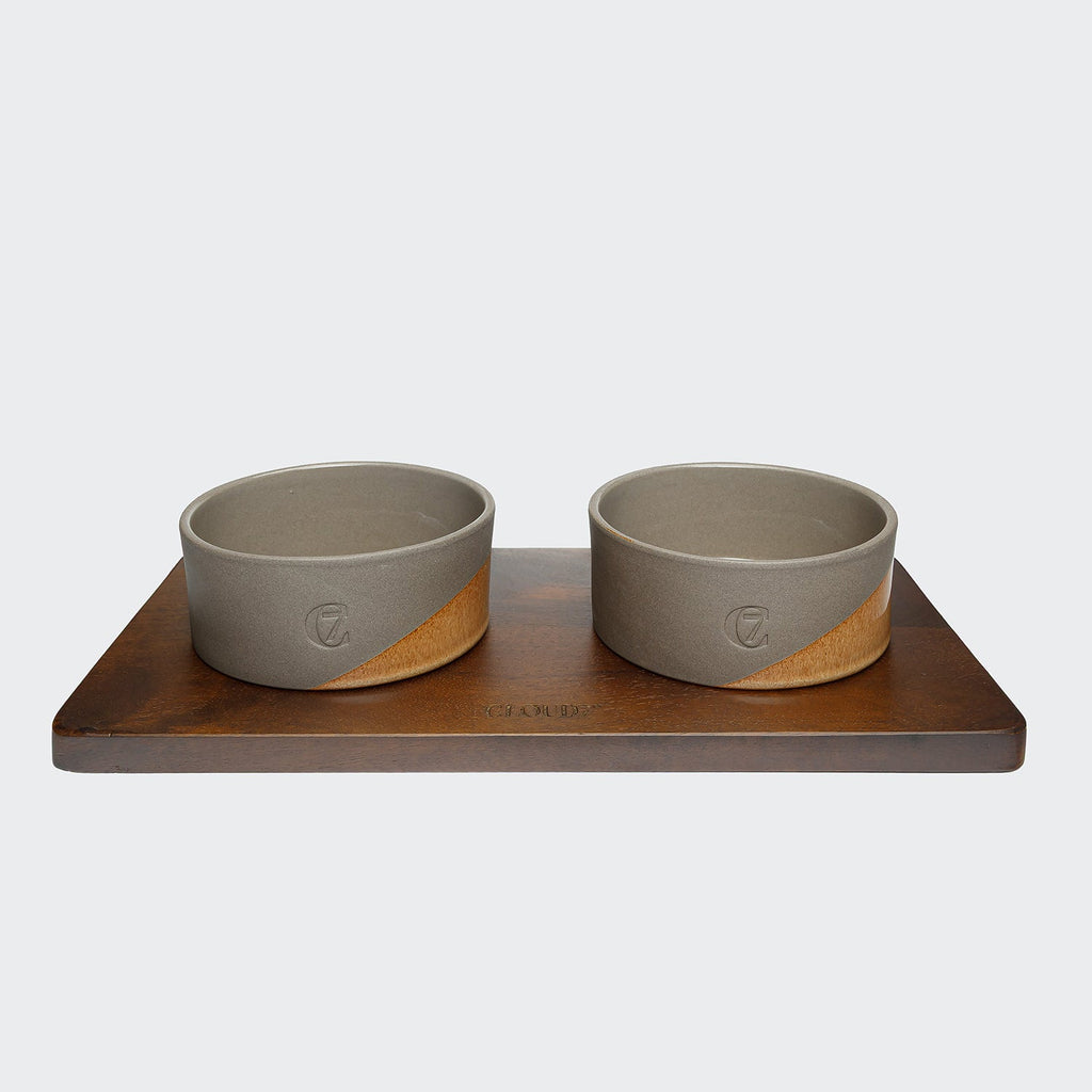 Wooden Feeding Station Set Mauro Mud-Jade product image