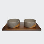 Wooden Feeding Station Set Mauro Mud-Jade product image