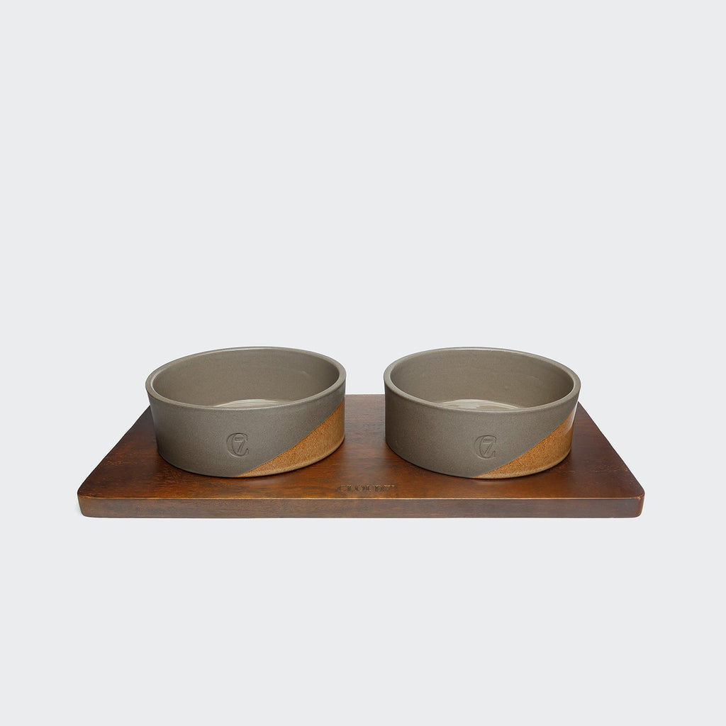 Wooden Feeding Station Set Mauro Mud-Jade product image