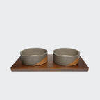 Wooden Feeding Station Set Mauro Mud-Jade product image