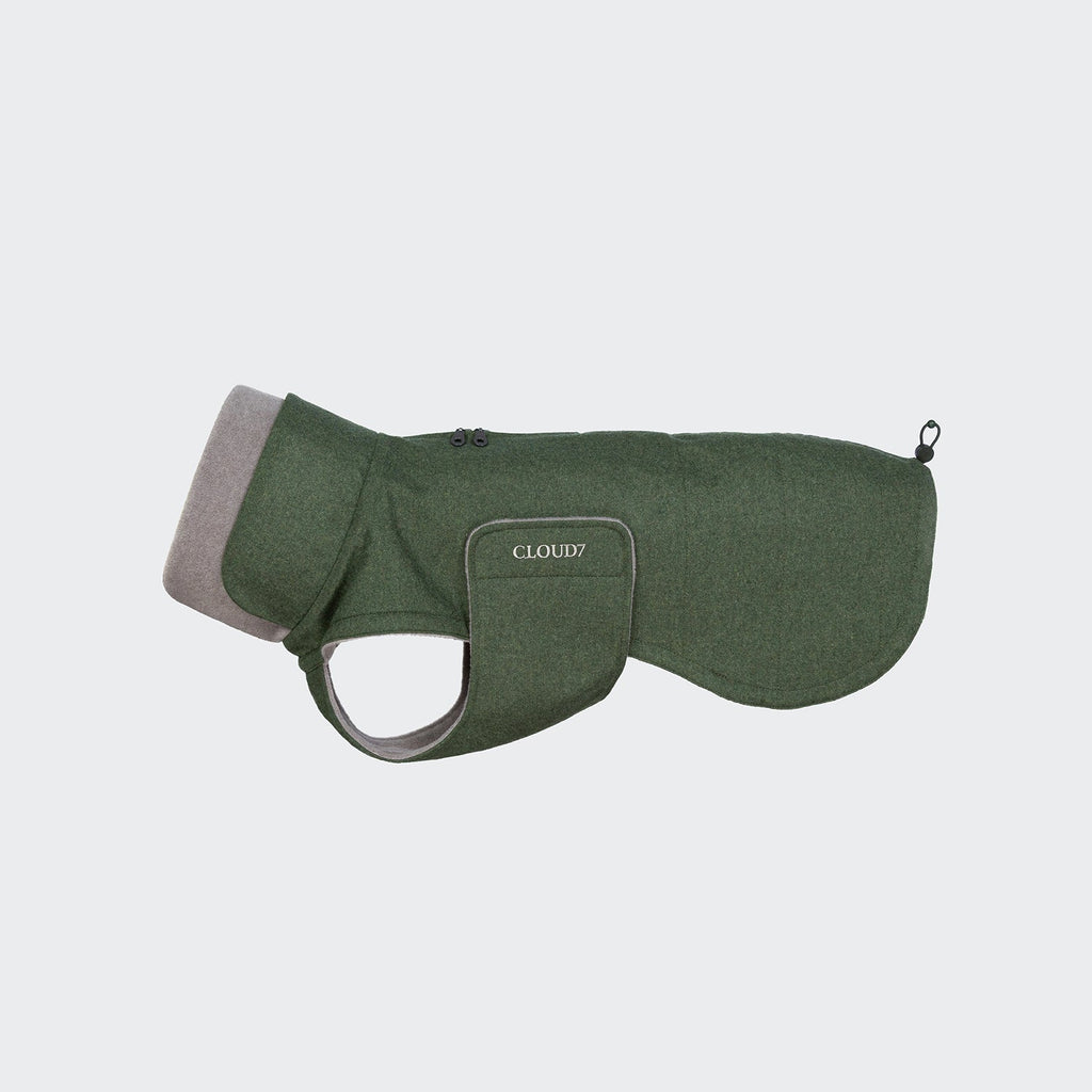 Dog Coat Brooklyn Long Flannel Fern Green product image