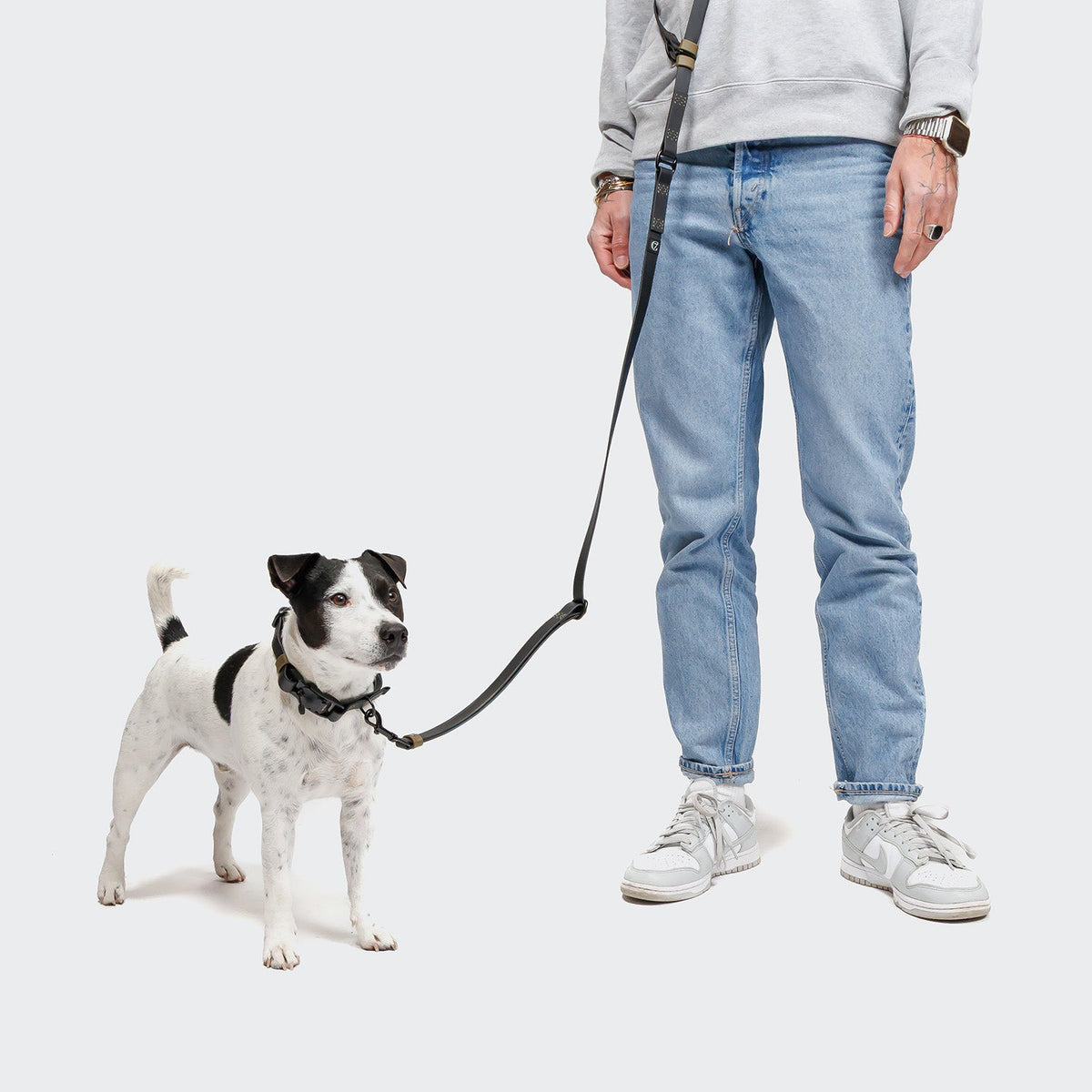 Hands Free Dog Leash BioThane Ipanema Black-Olive product image