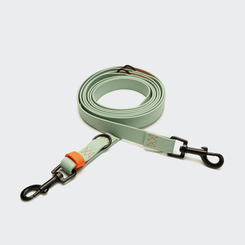 Adjustable Dog Leash  BioThane Ipanema Mint-Neon Orange product image