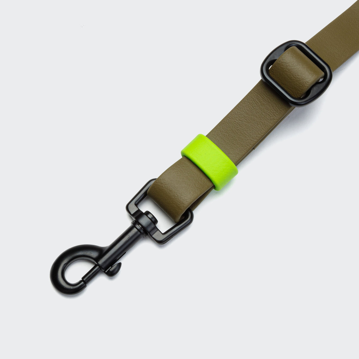 Hands Free Dog Leash BioThane Ipanema Olive-Neon Green product image