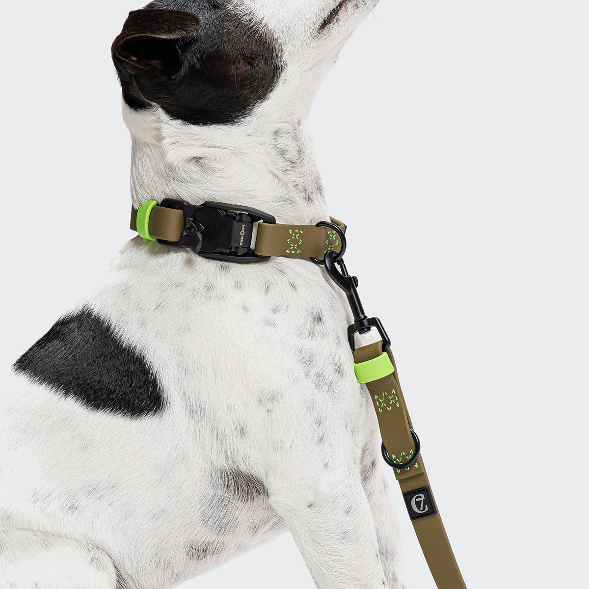Hands Free Dog Leash BioThane Ipanema Olive-Neon Green product image