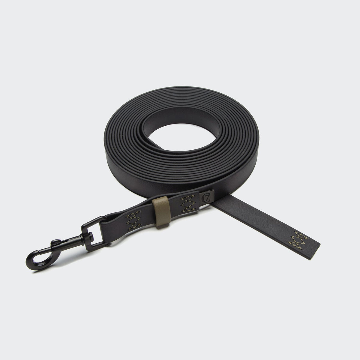 Long Line Dog Leash BioThane Ipanema Black-Olive product image