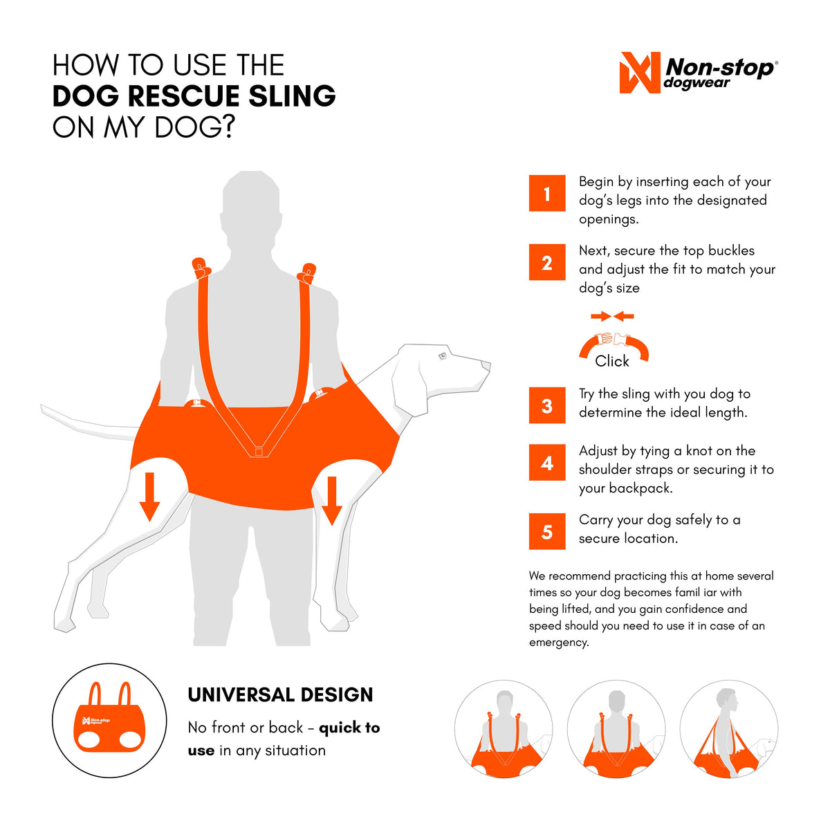 Dog rescue sling product image