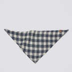 Dog Bandana Check Dark Blue - Beige product image