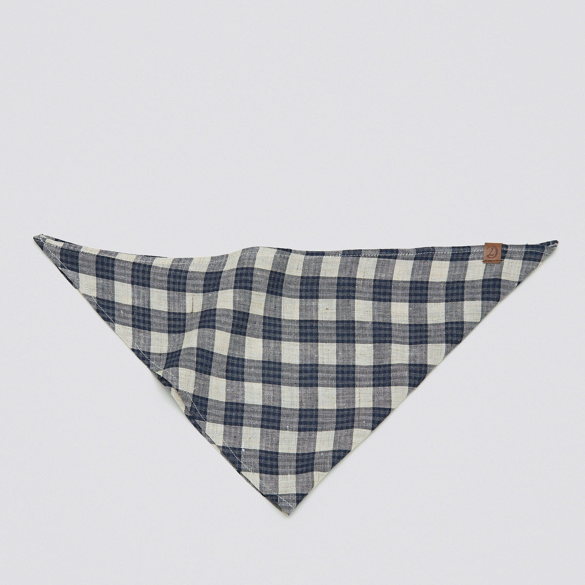 Dog Bandana Check Dark Blue - Beige product image
