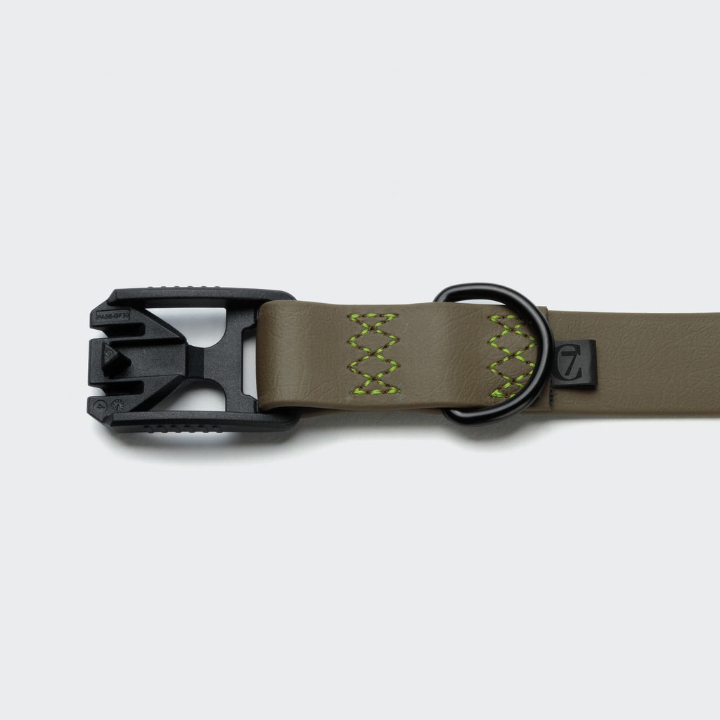 Dog Collar BioThane Ipanema Olive-Neon Green product image