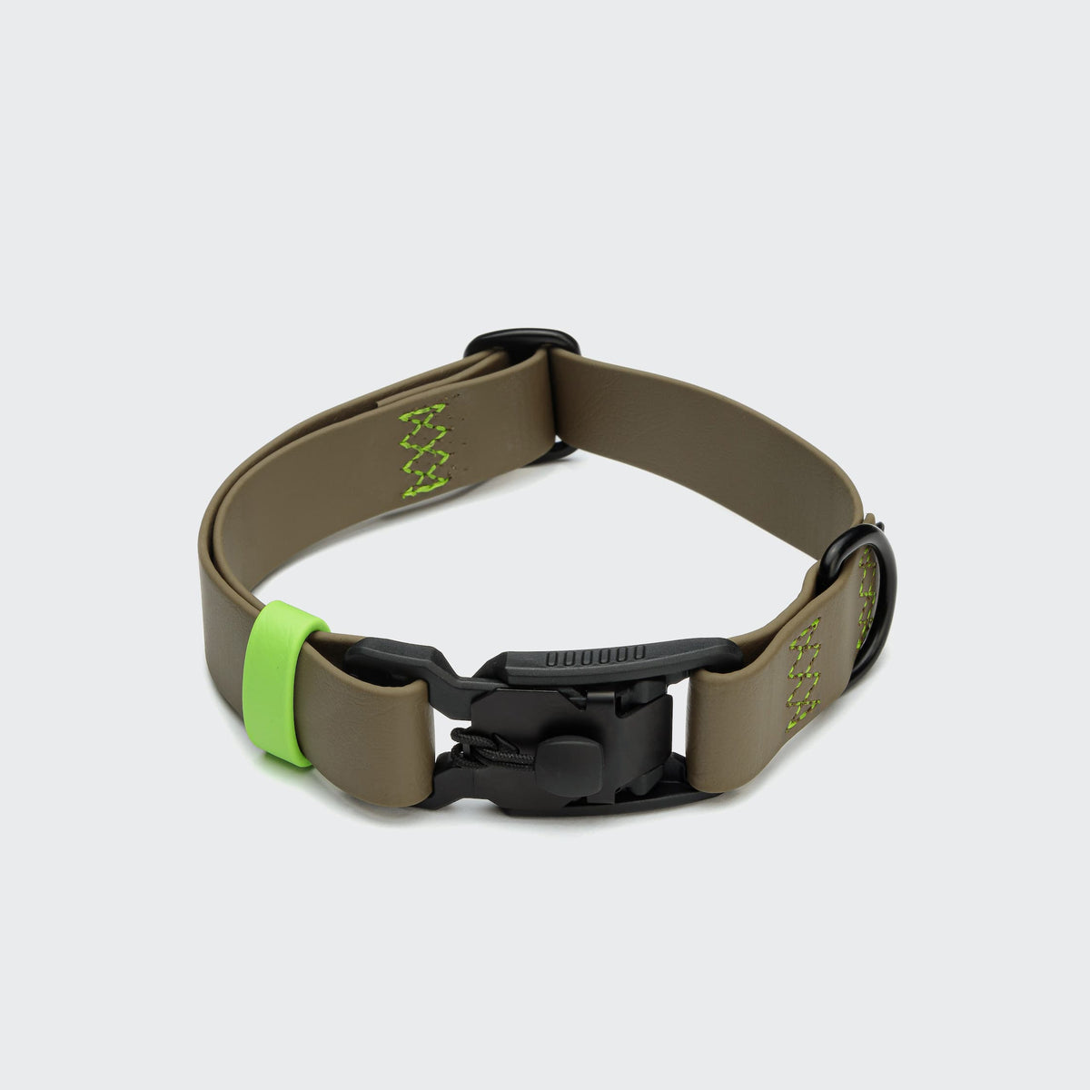 Dog Collar BioThane Ipanema Olive-Neon Green product image