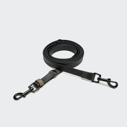 Adjustable Dog Leash BioThane Ipanema Black-Olive product image