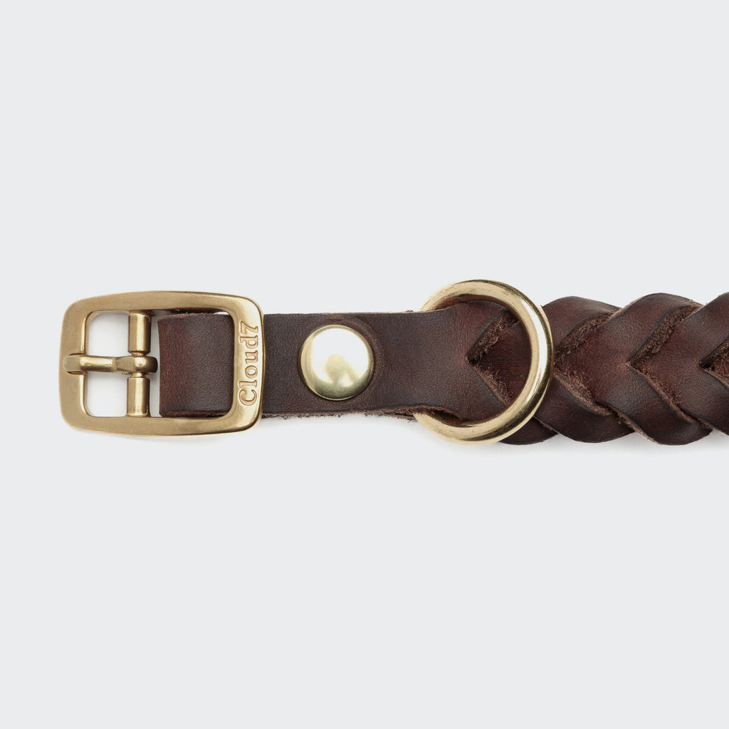 Dog Collar Central Park Saddle Brown Gold product image