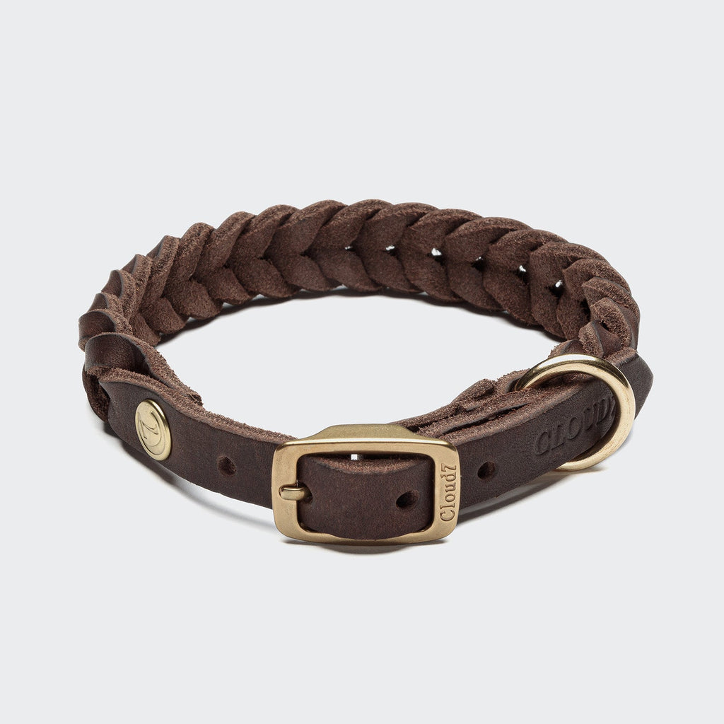 Dog Collar Central Park Saddle Brown Gold product image