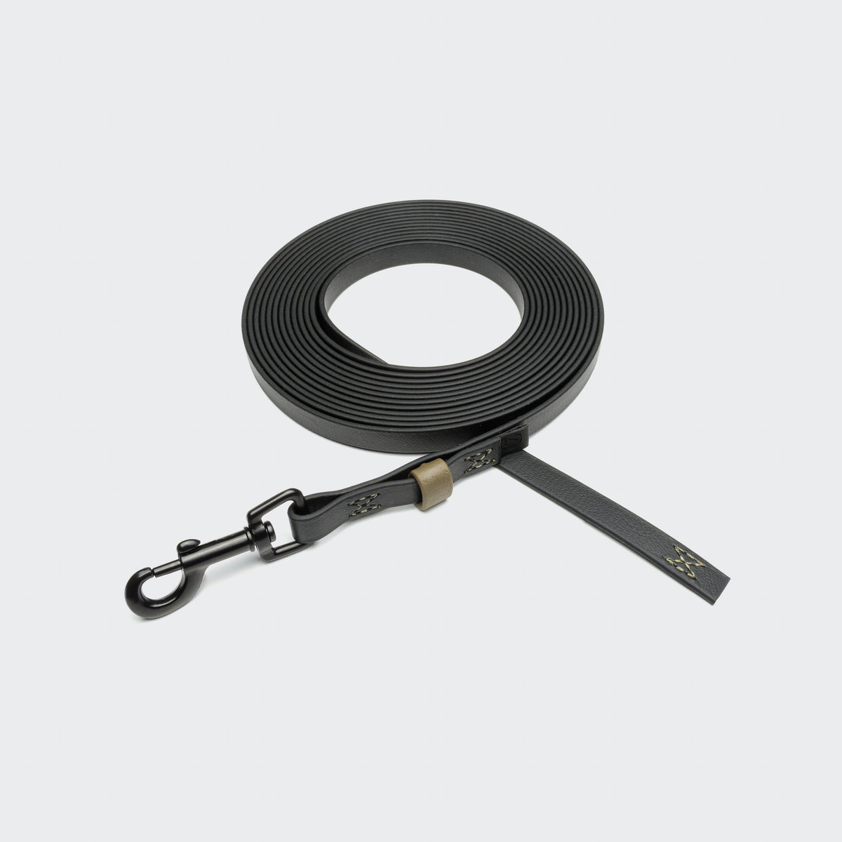 Long Line Dog Leash BioThane Ipanema Black-Olive product image