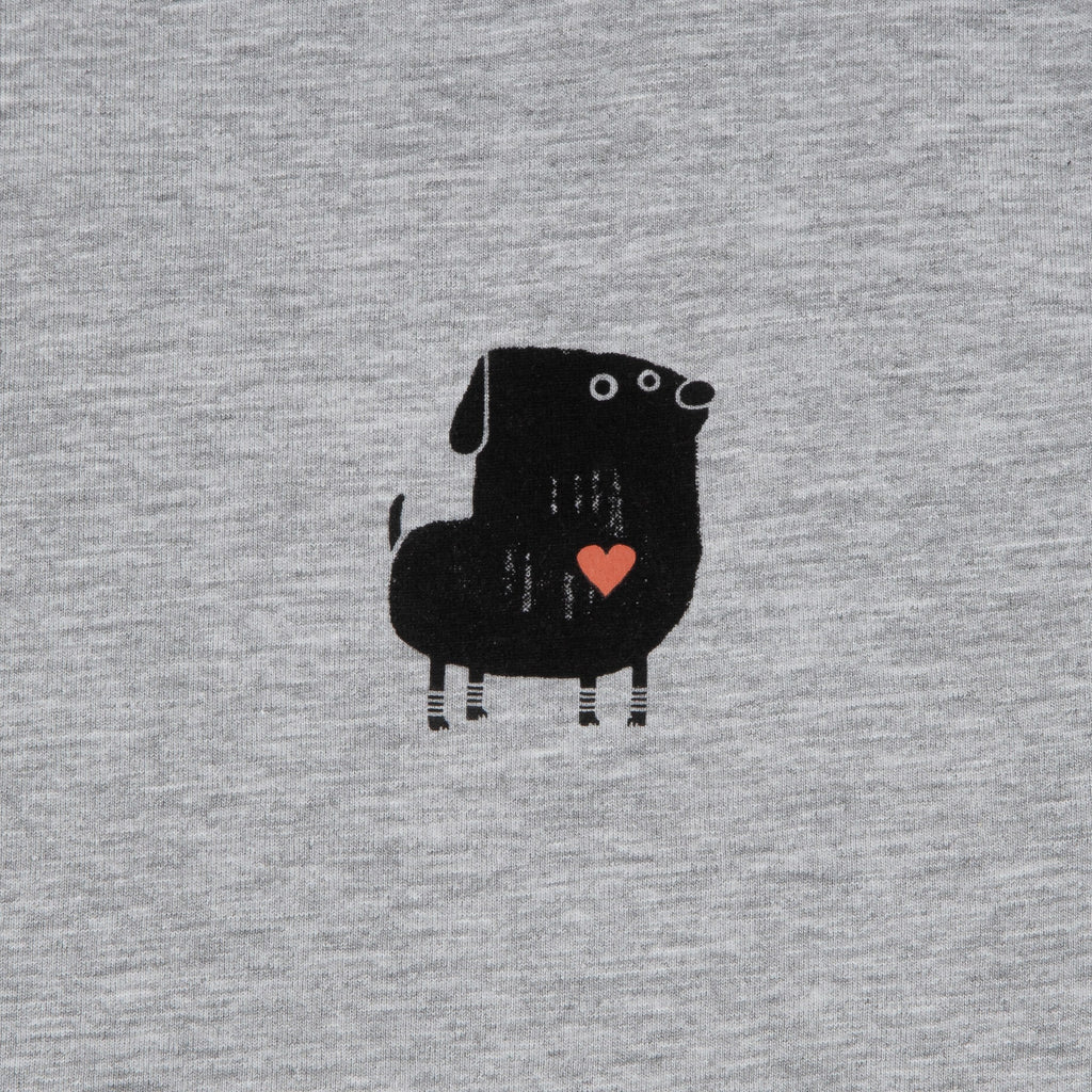 RESC7UE T-Shirt Heart Grey Mélange product image