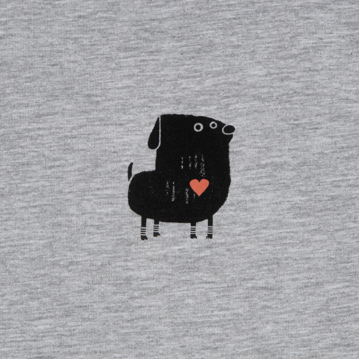 RESC7UE T-Shirt Heart Grey Mélange product image