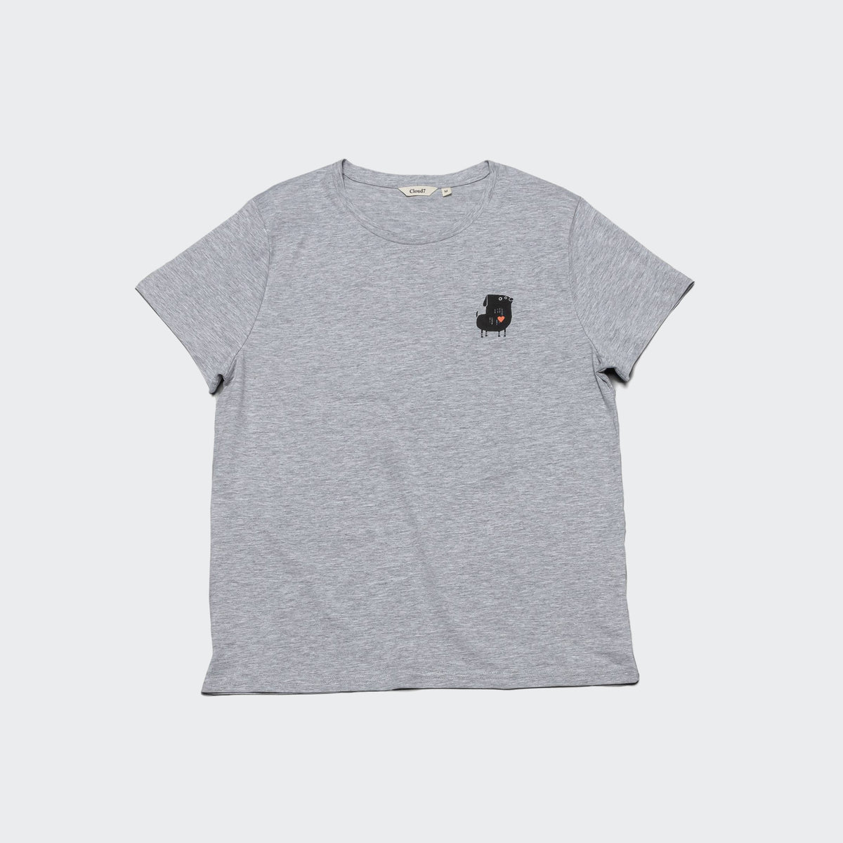 RESC7UE T-Shirt Heart Grey Mélange product image