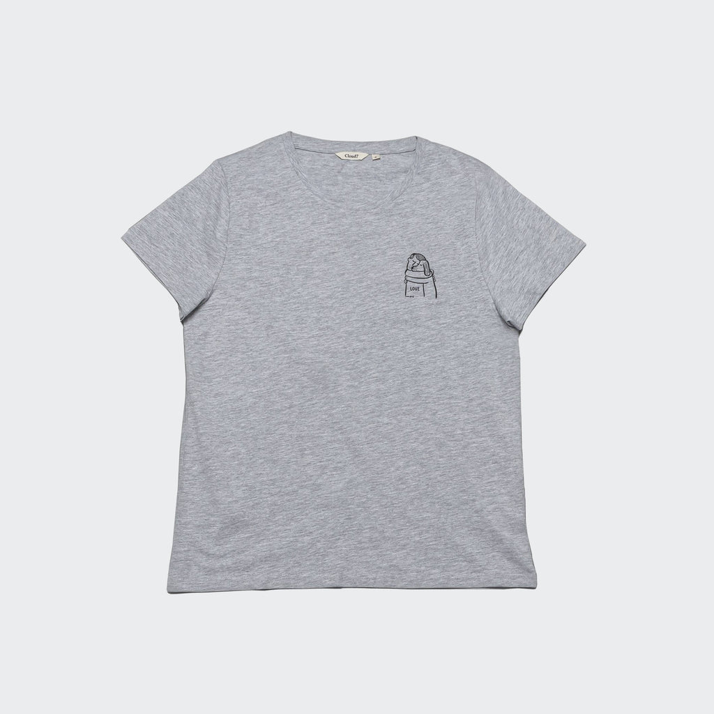 RESC7UE T-Shirt Love Grey Mélange product image