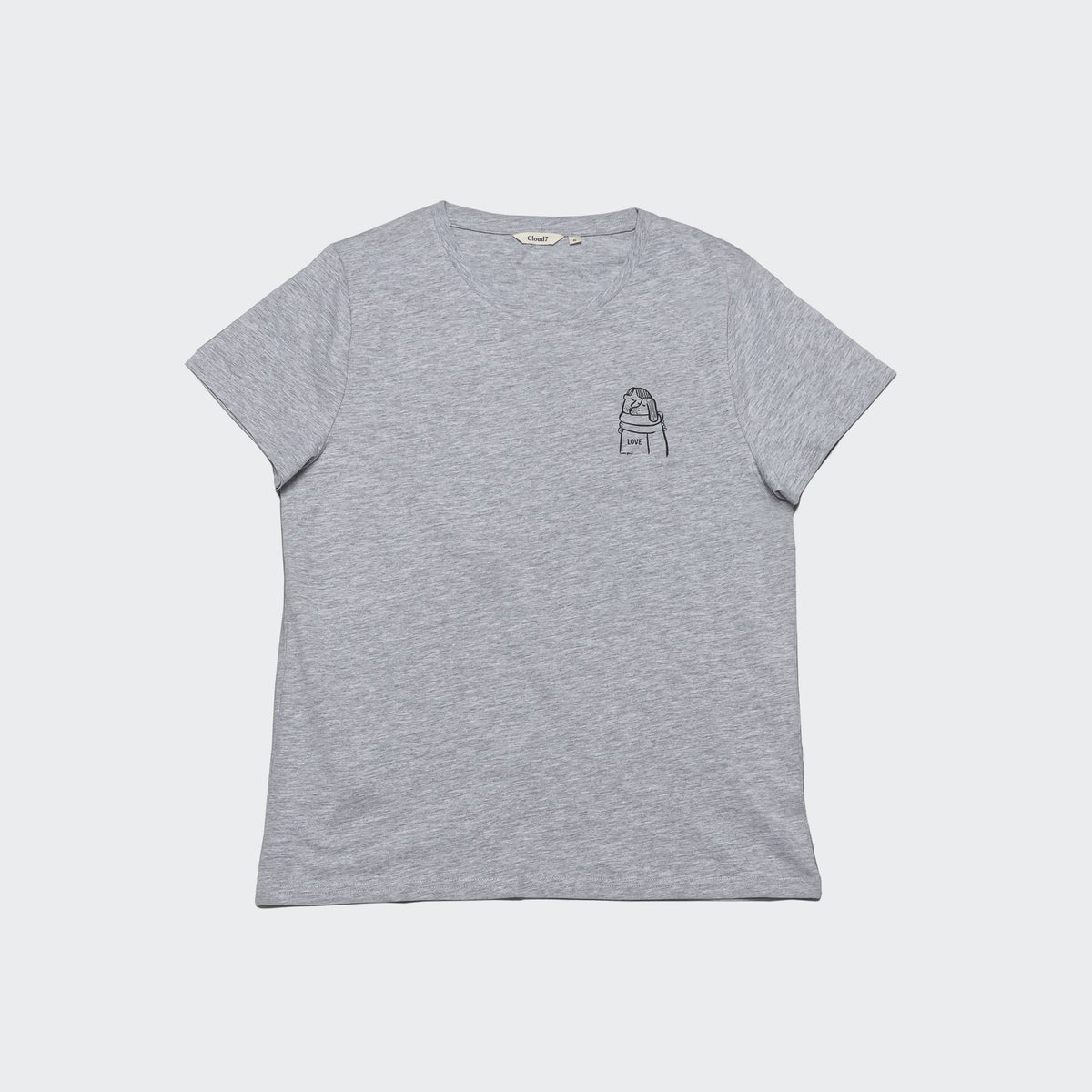 RESC7UE T-Shirt Love Grey Mélange product image