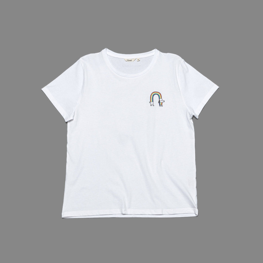 RESC7UE T-Shirt Rainbow White product image