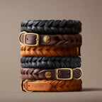 Dog Collar Central Park Saddle Brown Gold product image